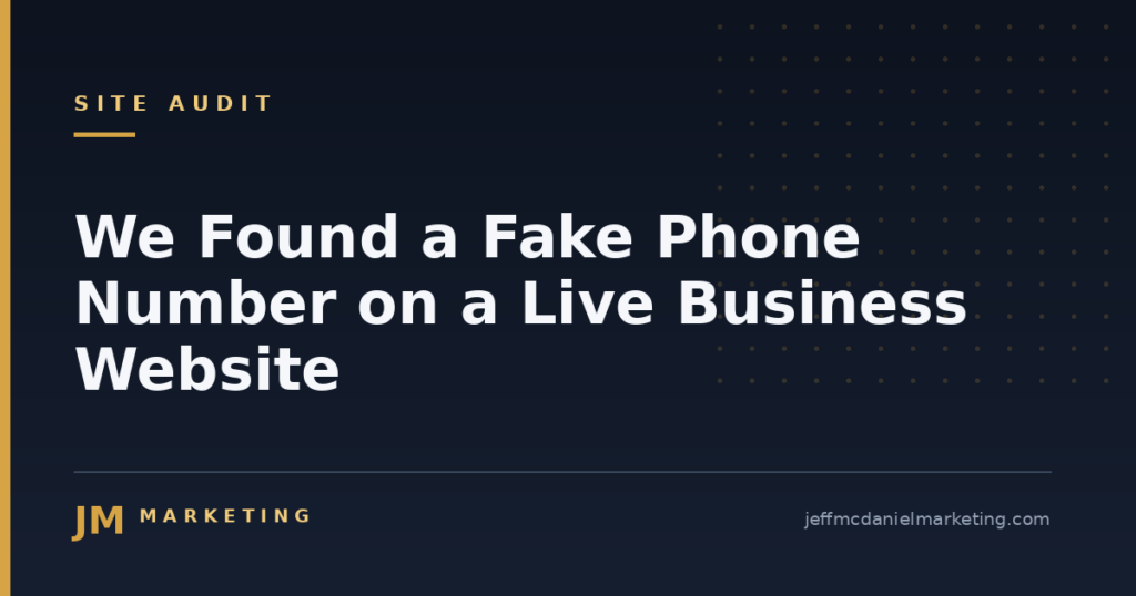 We Found a Fake Phone Number on a Live Business Website